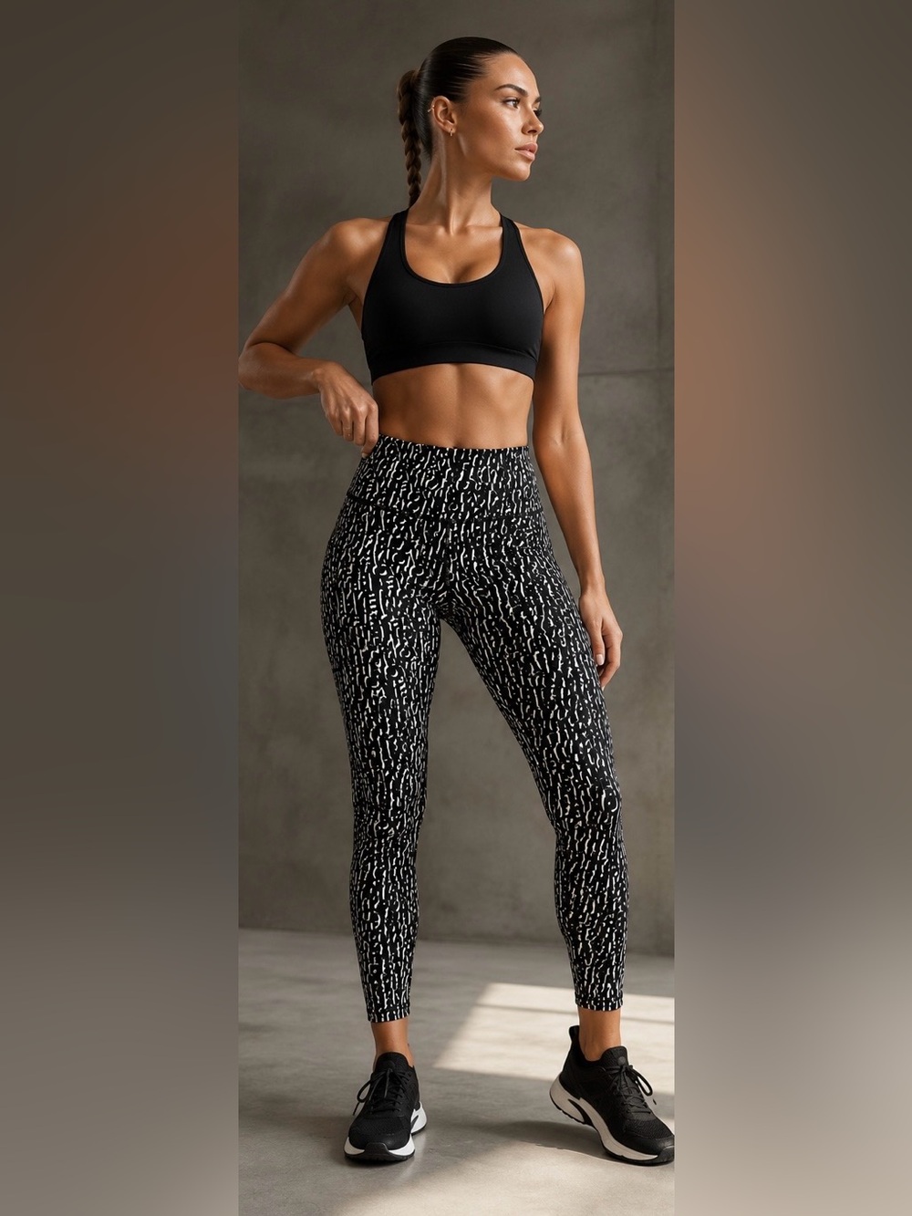 Sweaty Betty Black & White POWER Printed High-Waist Leggings
